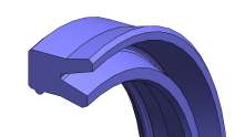 Double Lip Rod U-cup Seal 